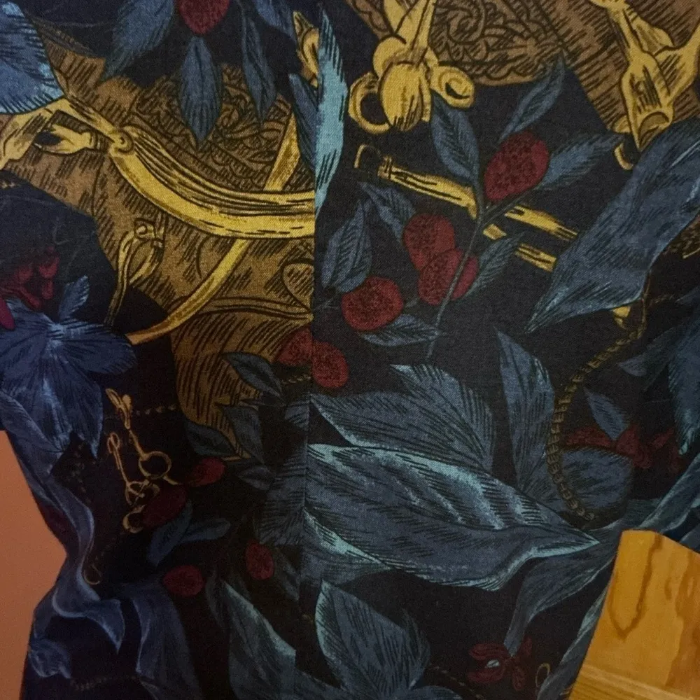 Vintage 80s top & skirt set Blue - Image 7