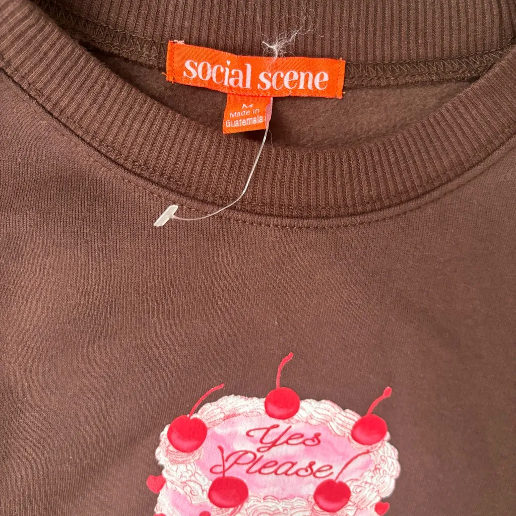 Brown Cake Print Sweater - Image 3