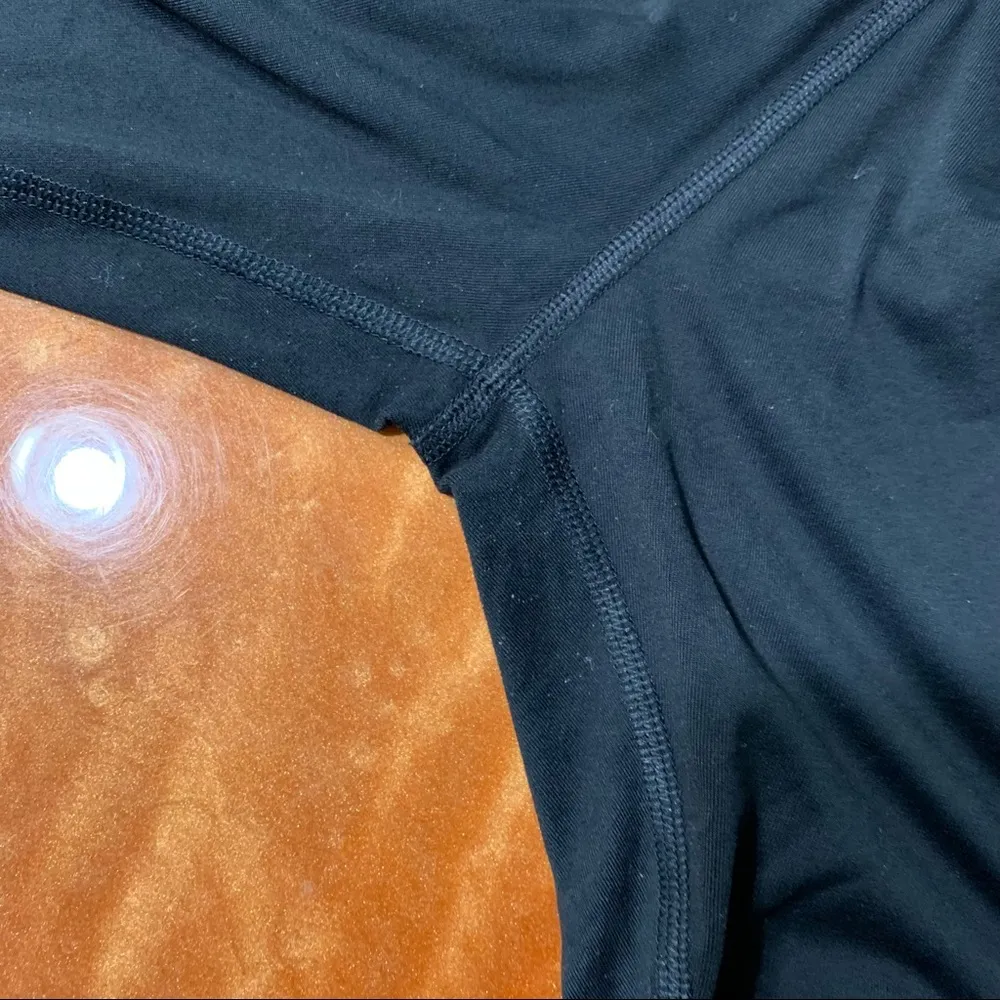 VS PINK Black and pink Logo workout leggings size small sheer accent - Image 6