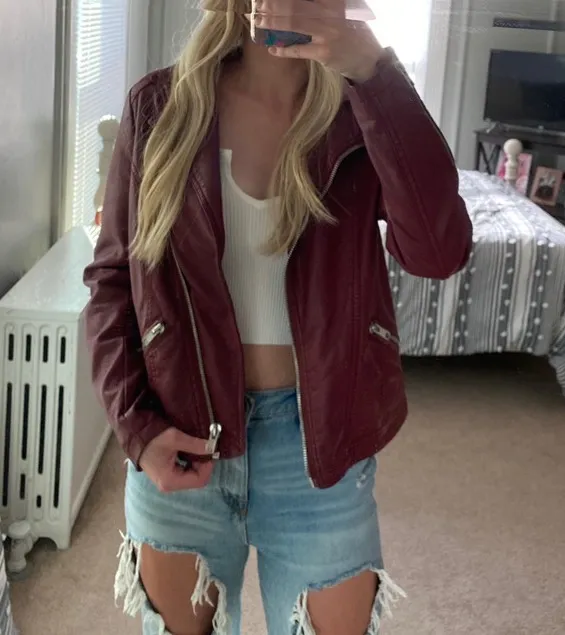 Forever 21 Red Leather Jacket - Image 5