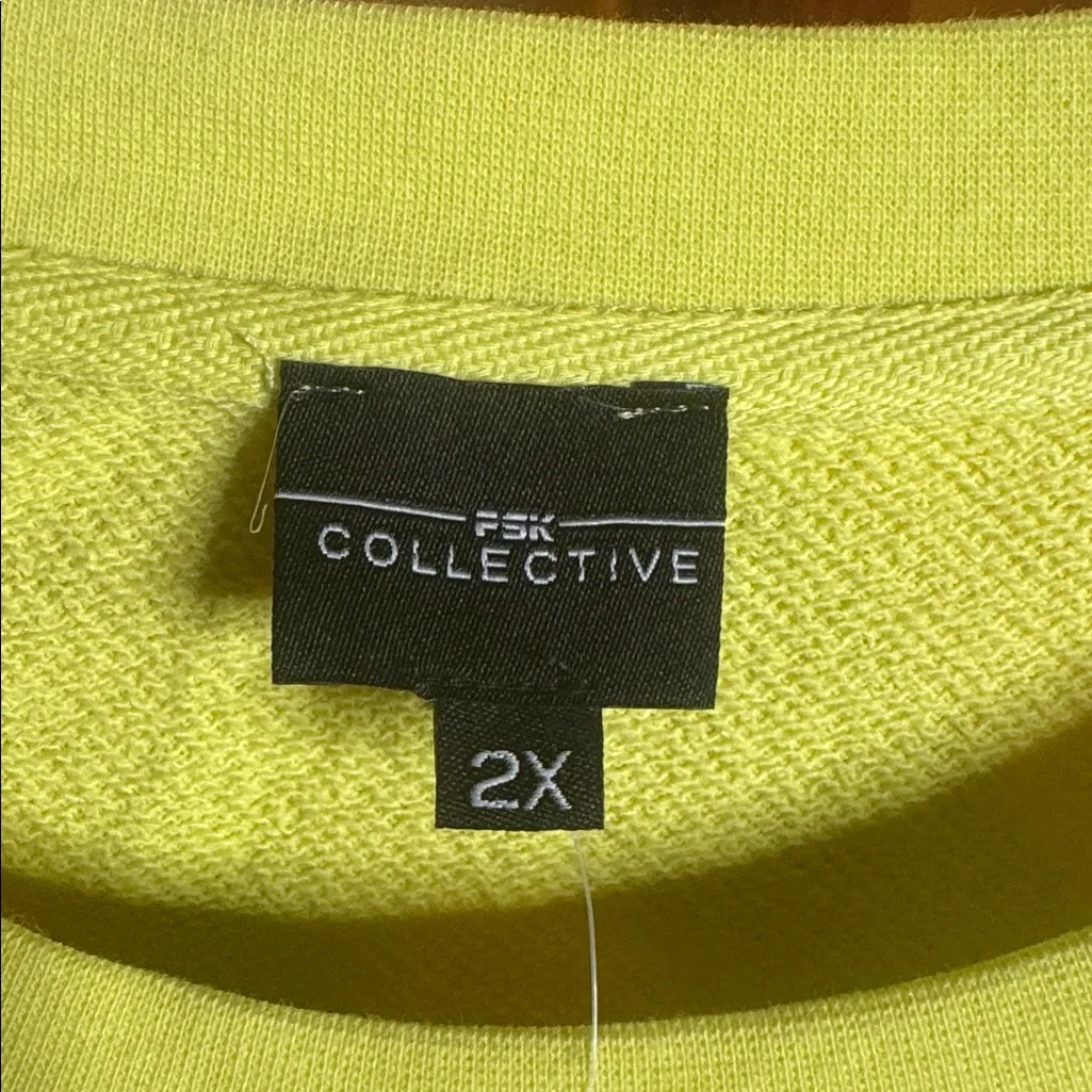 NWT PSK Collective Canary Yellow Sweatshirt & Joggers Set Size 2X | Athleisure - Image 2
