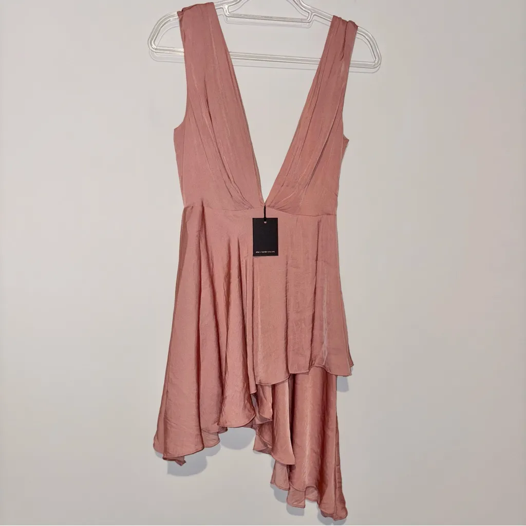 REVOLVE x MICHAEL COSTELLO Brooklyn Asymmetrical Dress Rose pink size small - Image 2
