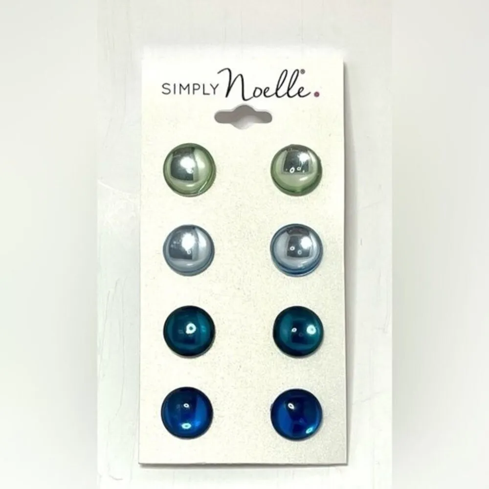 Simply Noelle  Ombré Ocean Shimmer Stud Earrings.​ - Image 2