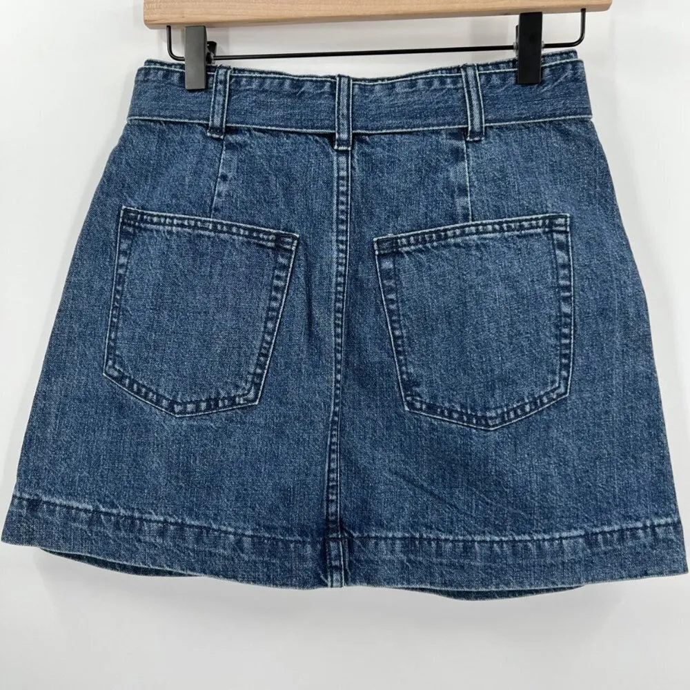 Free People Jade Belted Denim Skirt - Image 8