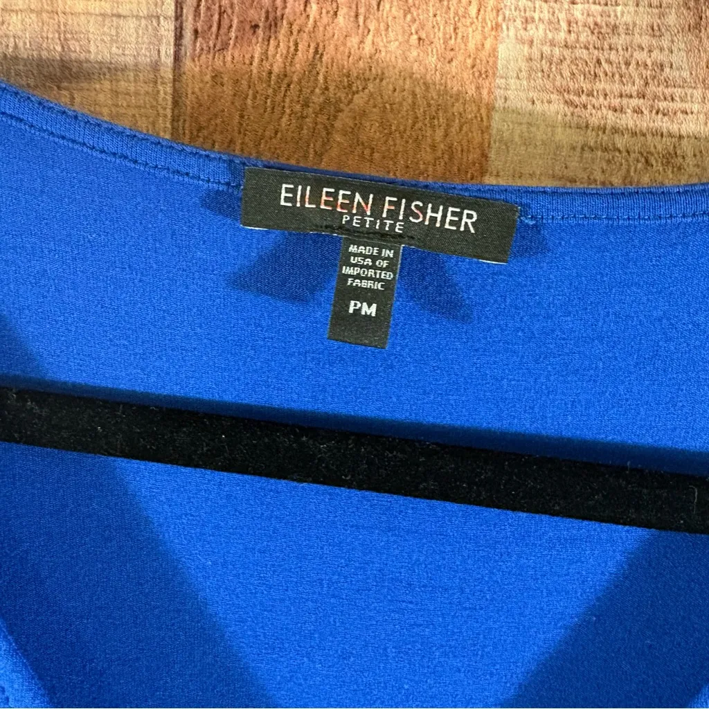 Eileen Fisher Blue‎ Dress Size Medium Petite - Image 5