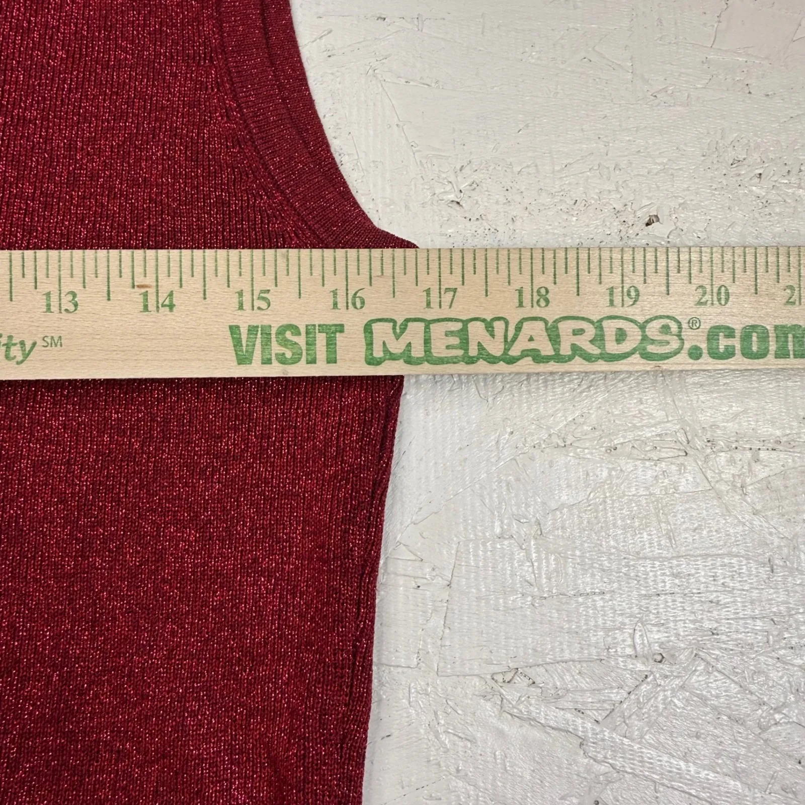 Coldwater Creek  Metallic Red Sleeveless Mock Neck Silk Blend Top Size M - Image 3