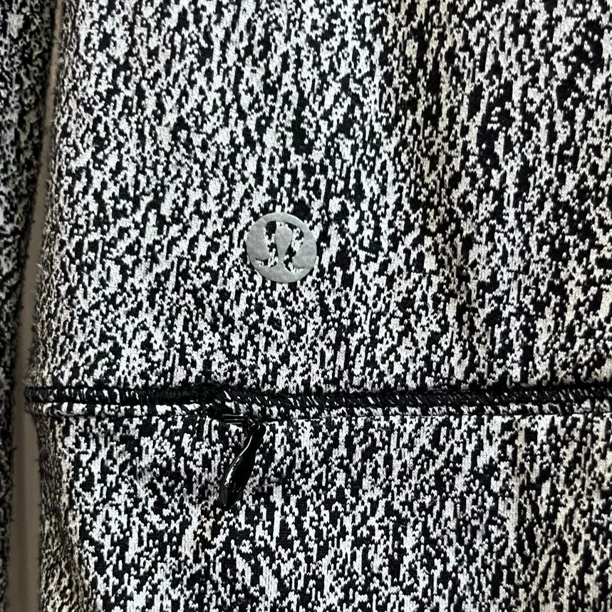 Lululemon Rush Hour 1/2 Zip Running Luon Jacquard White Black Jacket Size 2 - Image 16