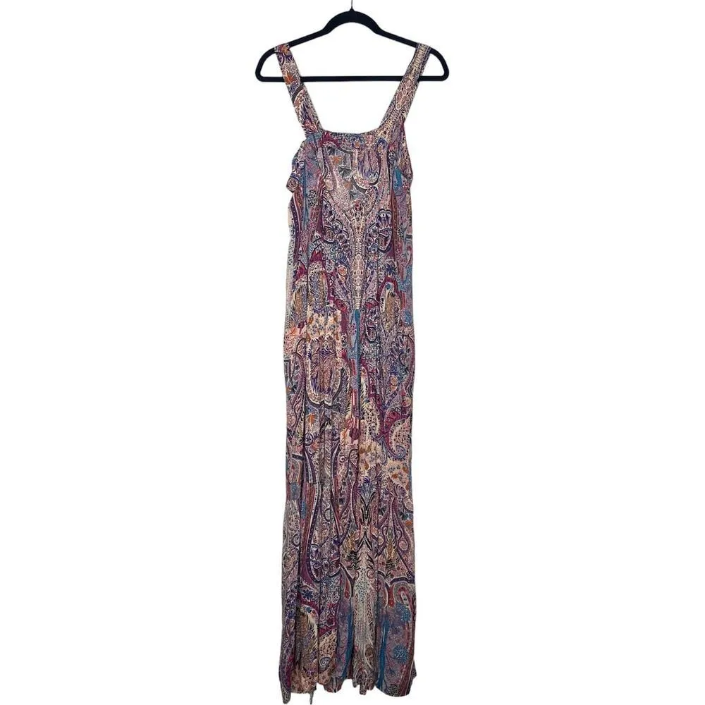 ba&sh Baraka Rose Sleeveless Paisley Printed Maxi Dress Large Boho Hippie Shift - Image 12