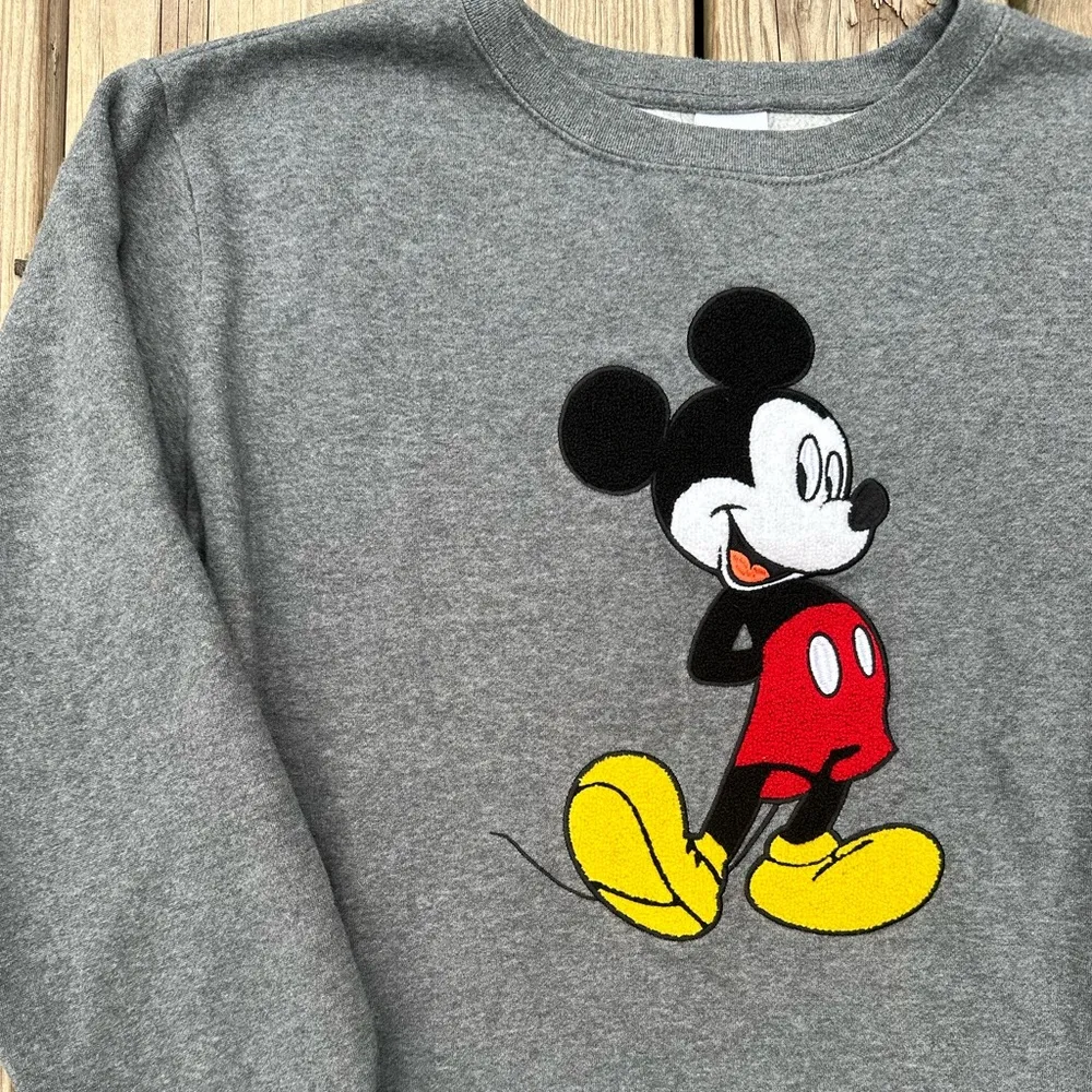 Disney mickey mouse grey crewneck sweatshirt - Image 2