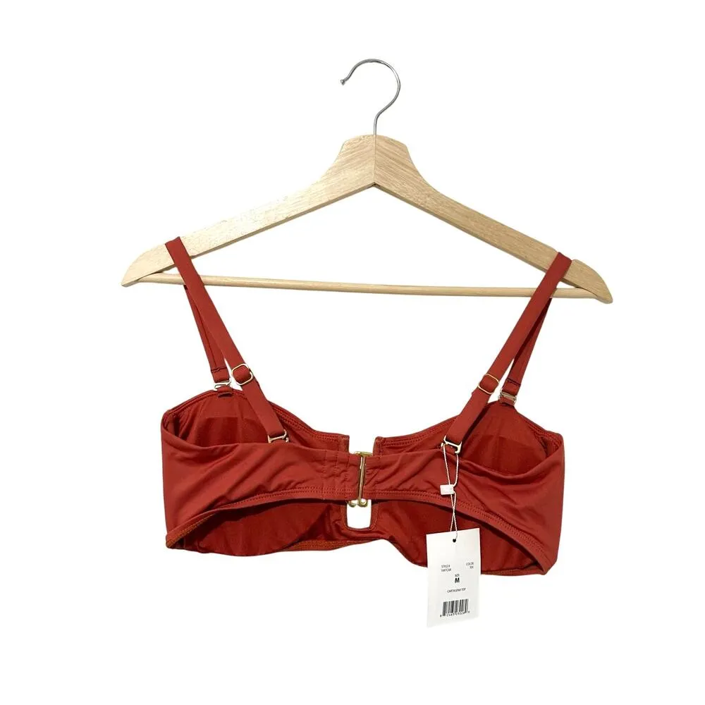 Andie The Cartagena Bandeau Bikini Top In Terracotta M NWT - Image 4
