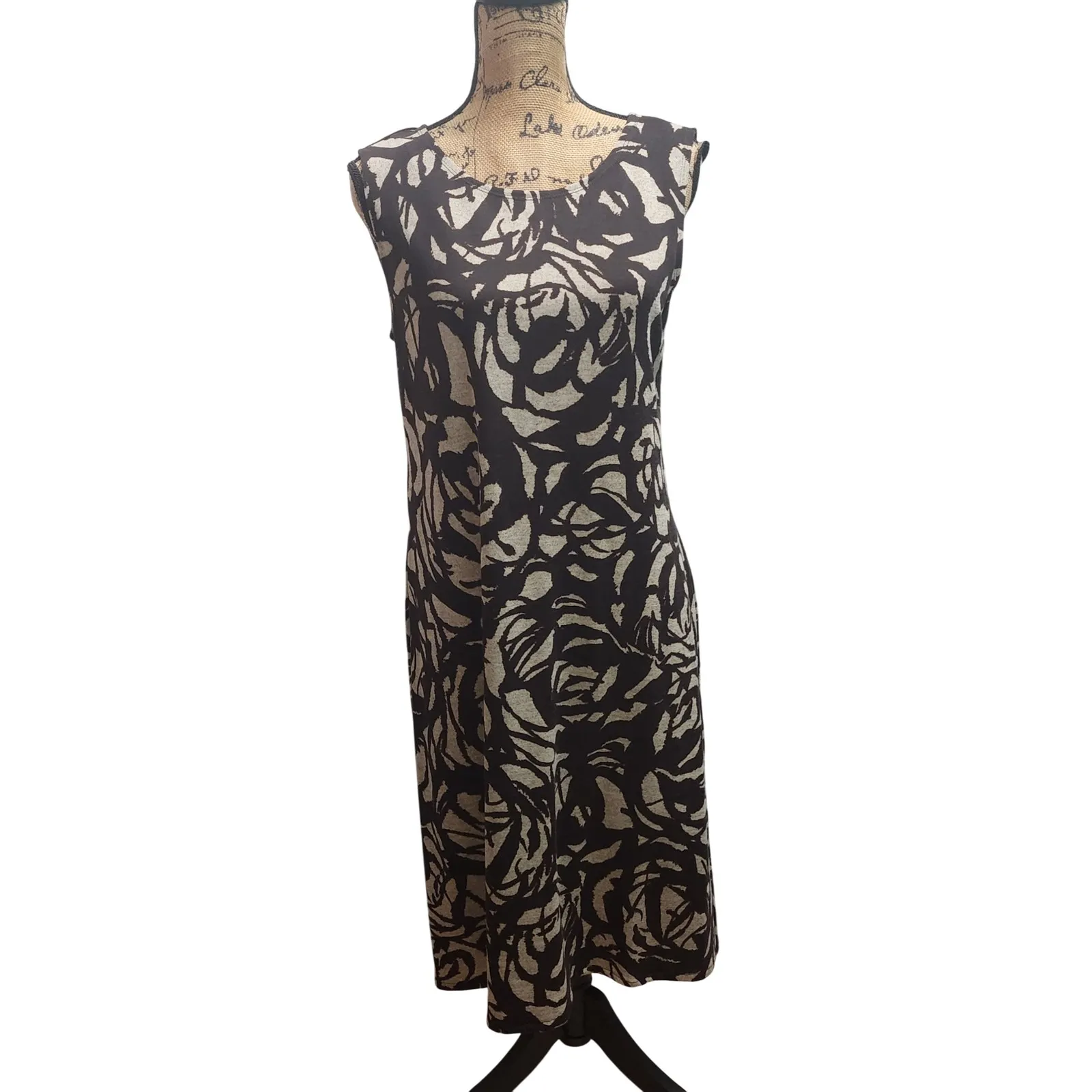 Perceptions New York Womens 2 Piece Dress Black White Floral Size 12 - Image 2