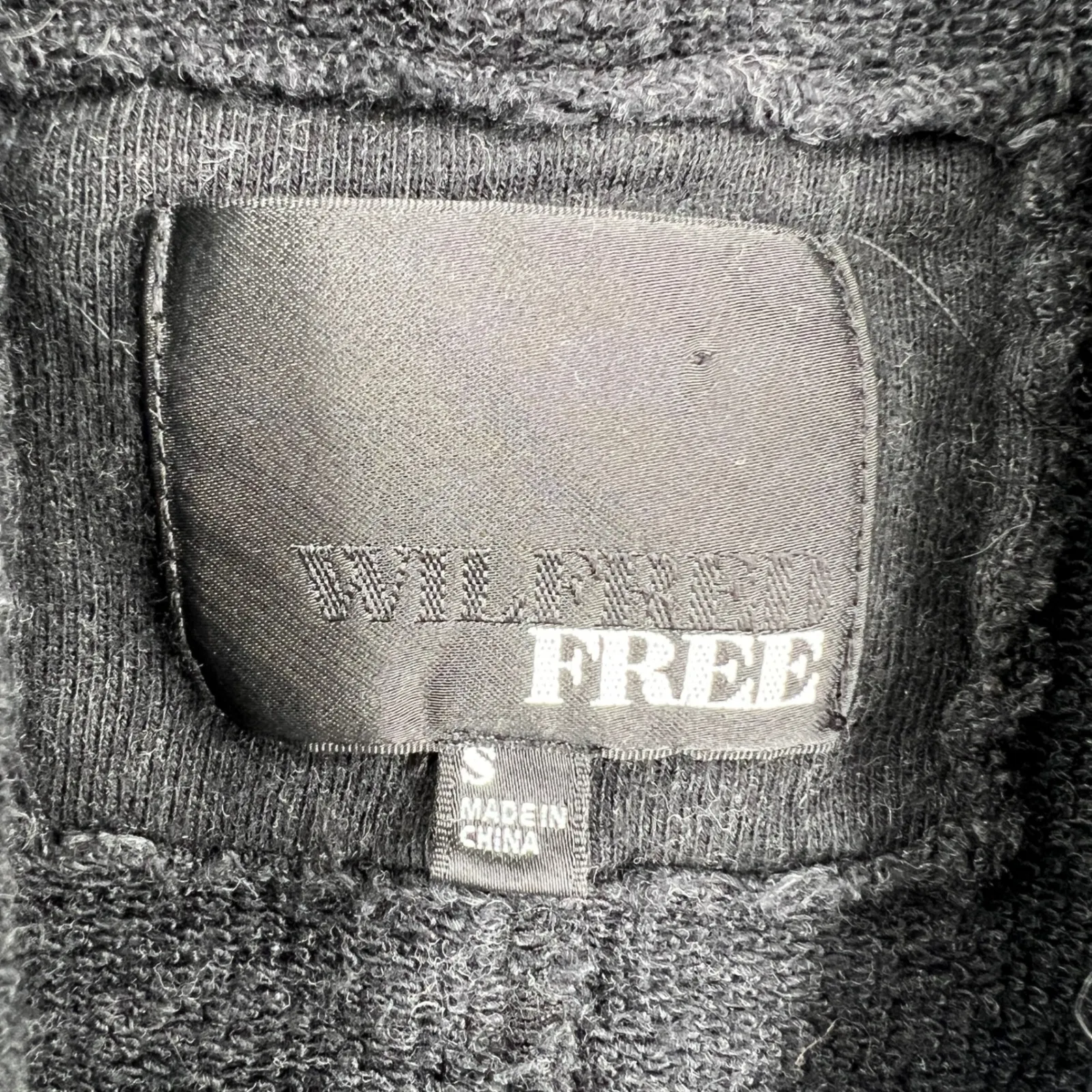 Wilfred Free Aritzia Black Shawl Collar Zip Cardigan Jacket Women's Small - Image 6