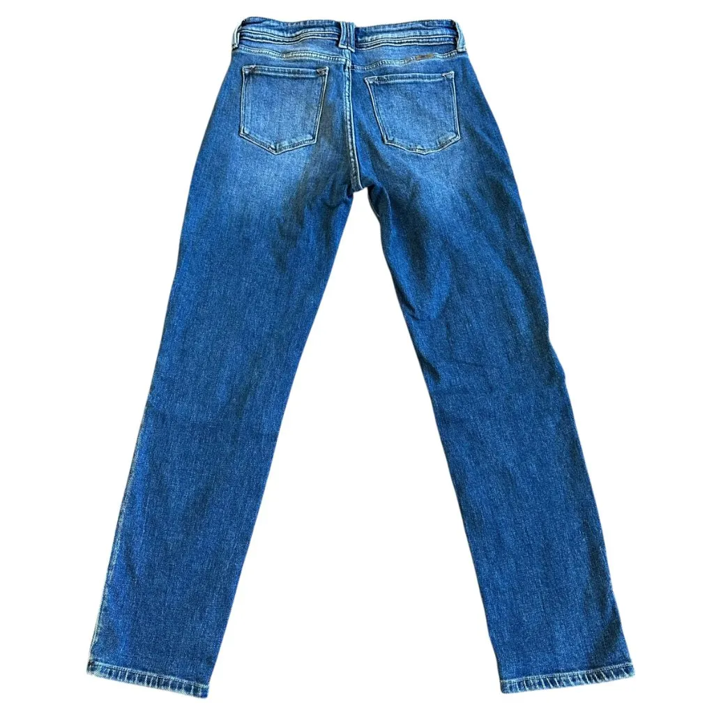 Kancan Skinny Leg Jeans Dark Wash Denim Classic Comfy Stretch Size 28 Women's Blue - Image 6