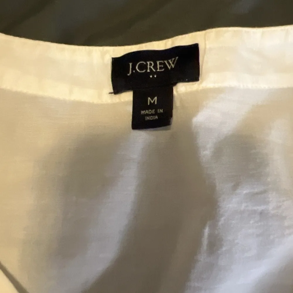 JCrew Factory White Eyelet Lace Swim Cover Up With Tassel Size Medium - Image 6