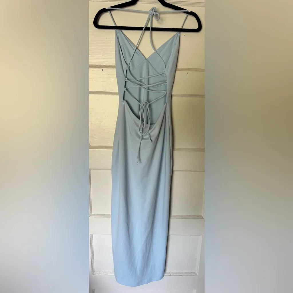 Kiana Midi Dress Baby Blue Babyboo Medium EUC - Image 5