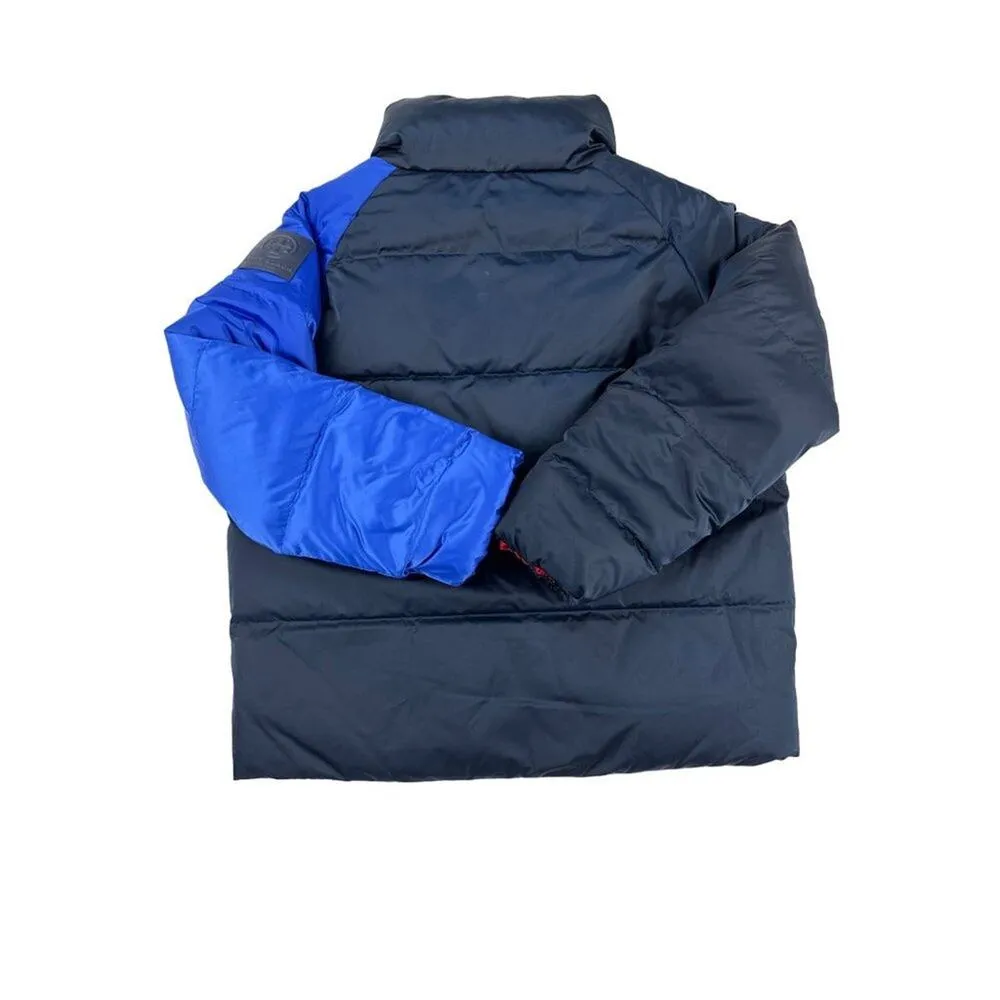 TORY BURCH - Reversible Color-block Quilted Shell Jacket In Blue and Red - Image 5