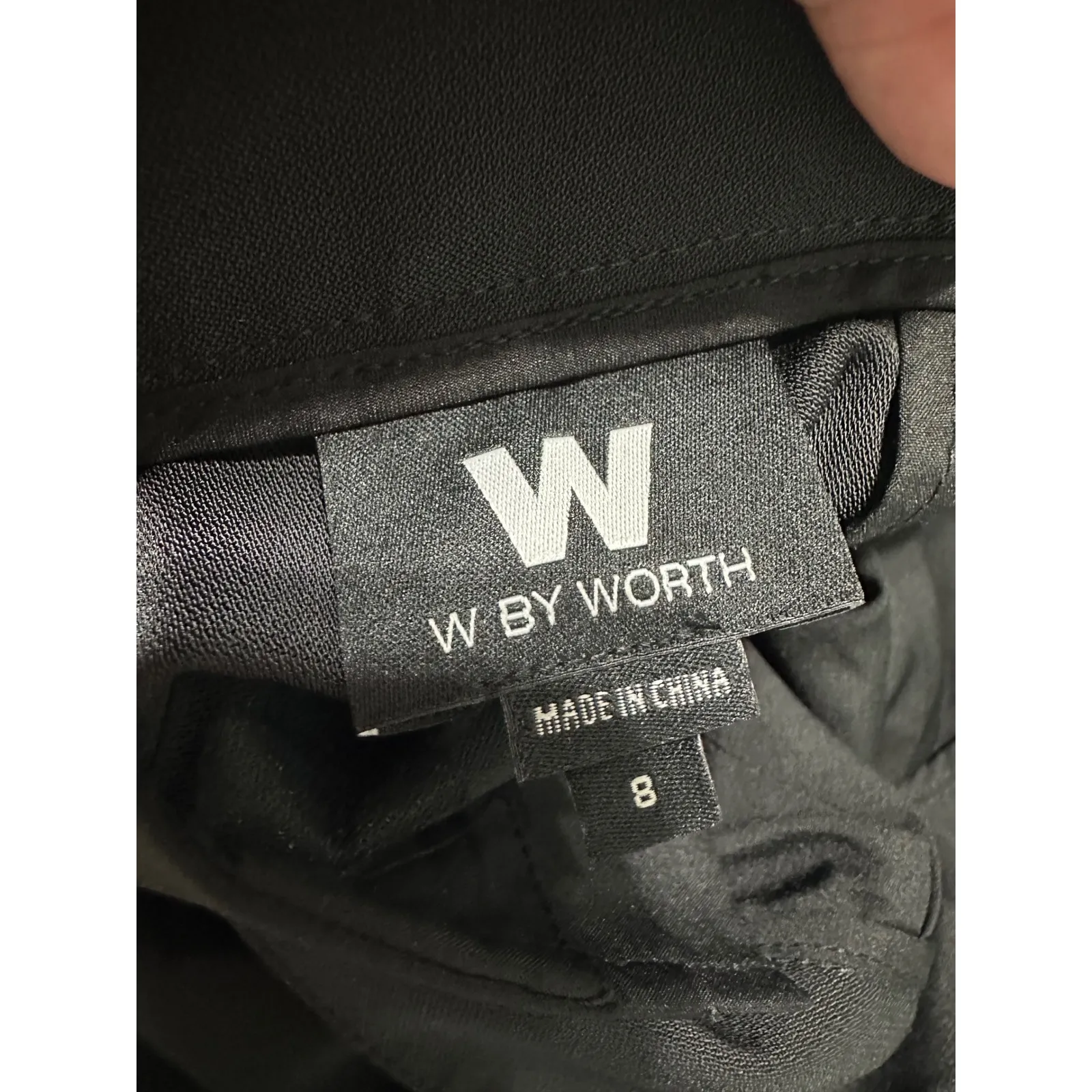 W by Worth Black Zipper Detail Tailored Trouser Pants Womens Size 8 - Image 5