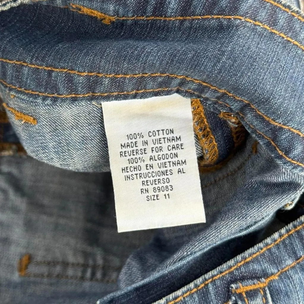 2000s denim pleated mini skirt Size undefined - Image 5