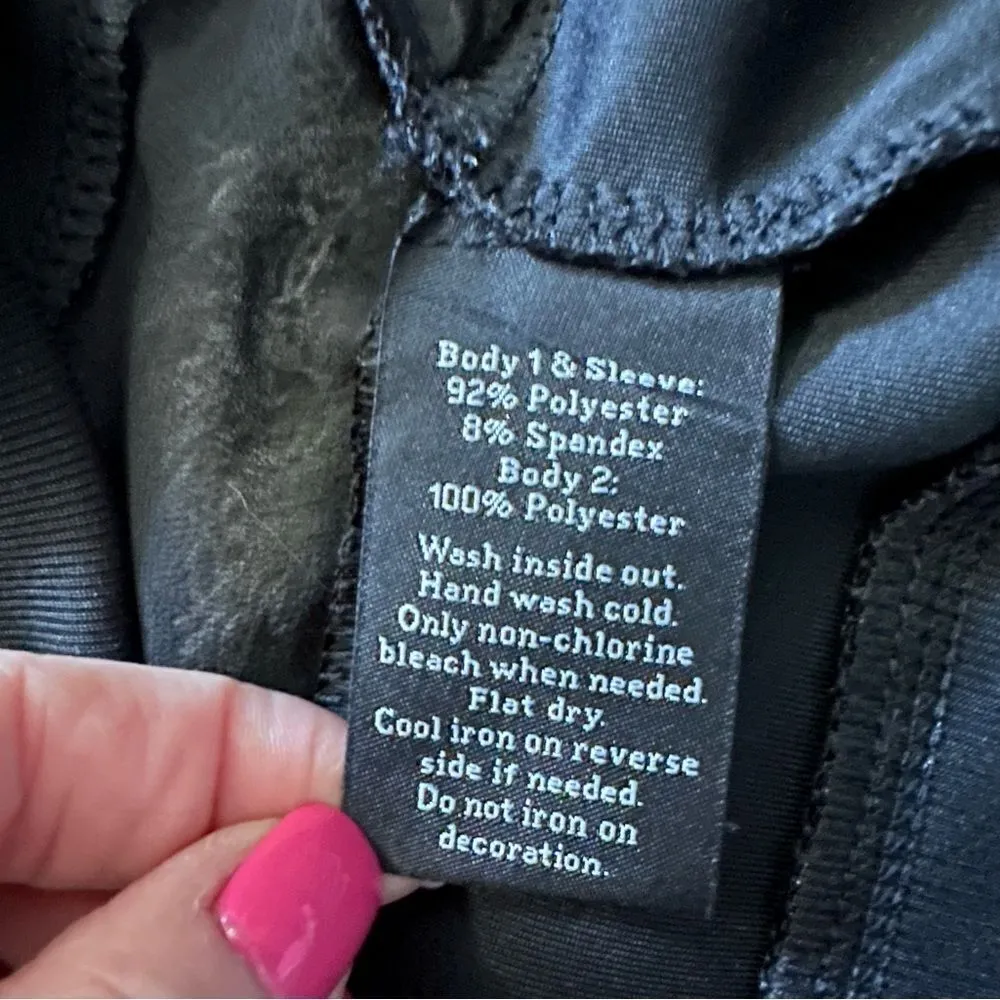 Rock & Republic Talk Is Cheap Sheer Panel Edgey Top Black Size Medium - Image 12