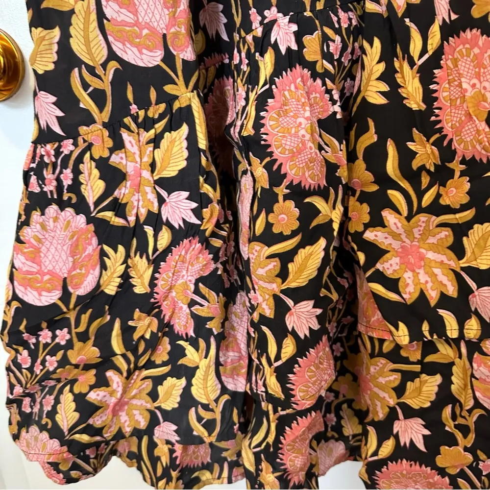 Soft Surroundings Marissa Tassel Tiered Floral Maxi Dress Size 6 - Image 8