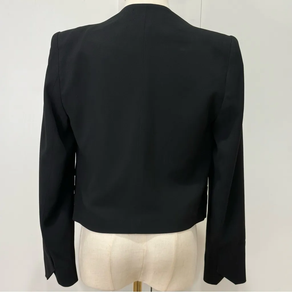 Zadig & Voltaire Vola Spi Deluxe Jacket Small 36 Black Cropped Blazer - Image 6