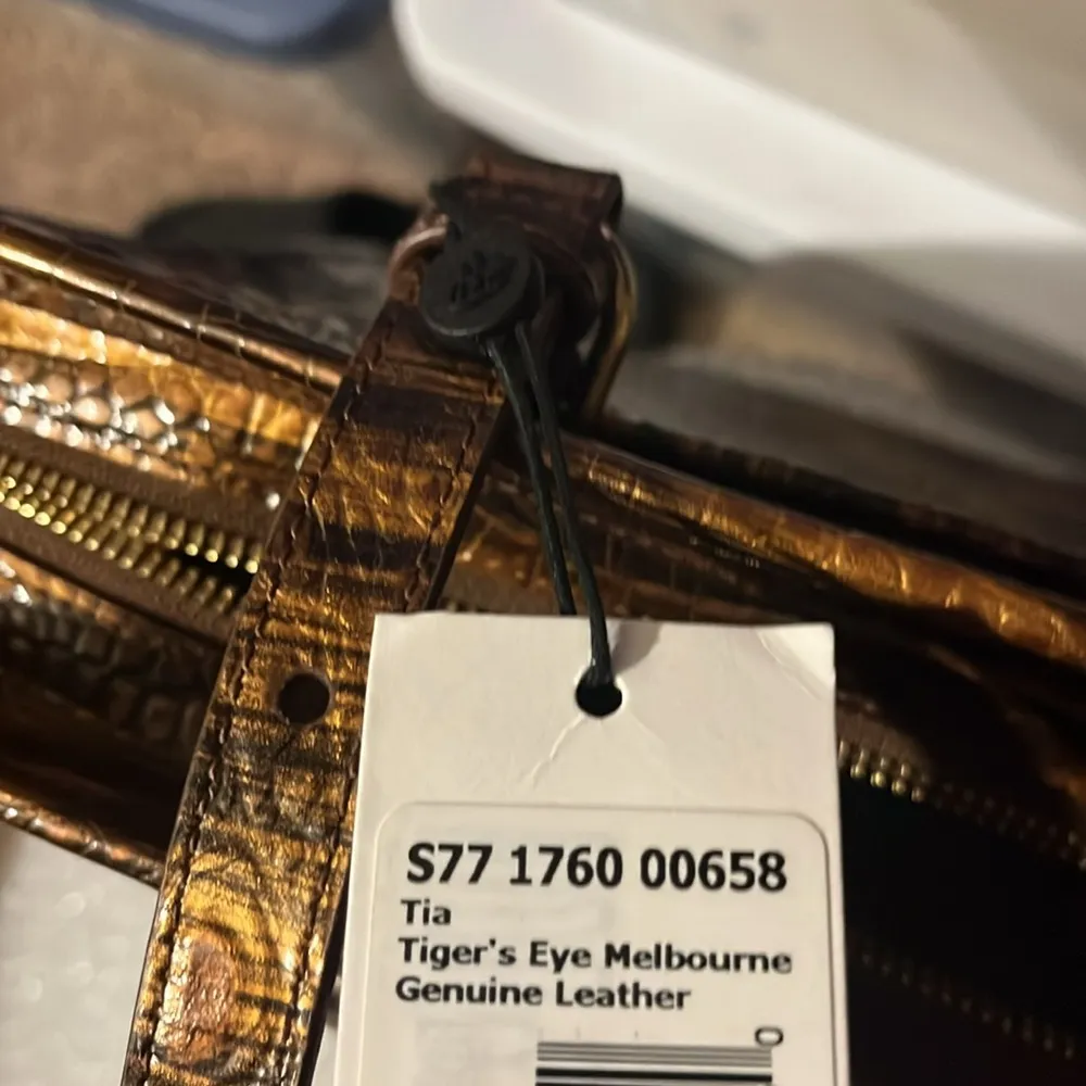 Brahmin Tia Tigers Eye Melbourne Tote Bag NWT Large Structured Shoulder Bag - Image 11