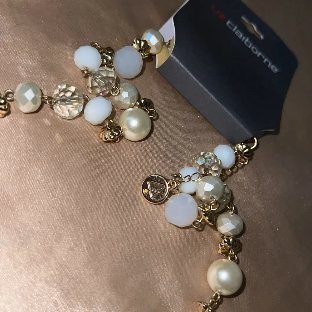 Liz Claiborne Long Beaded Statement Necklace - Image 5