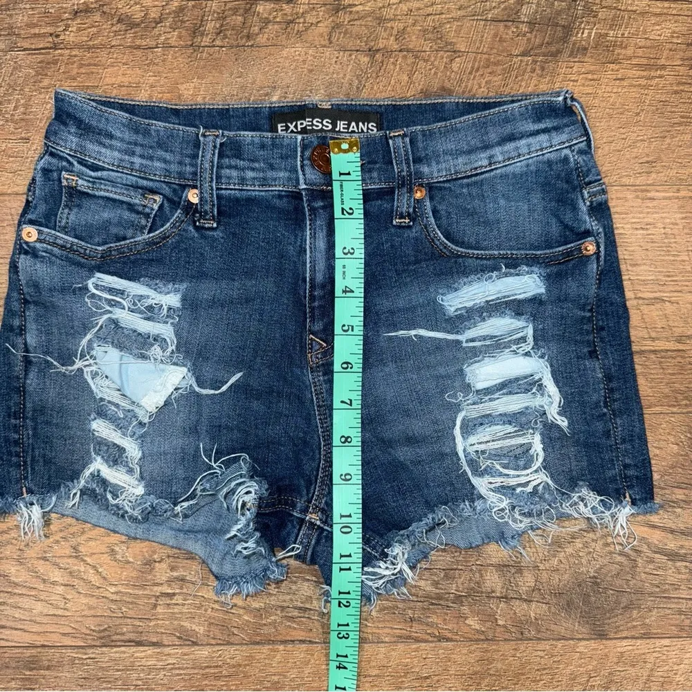 Express Jeans Cutoff Denim Shorts - Image 7
