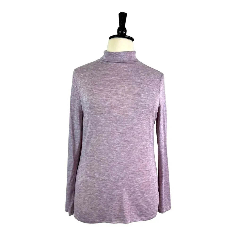 A New Day Target Women’s Top Mock Neck Tee Long Sleeve Purple Heather Size XXL - Image 10