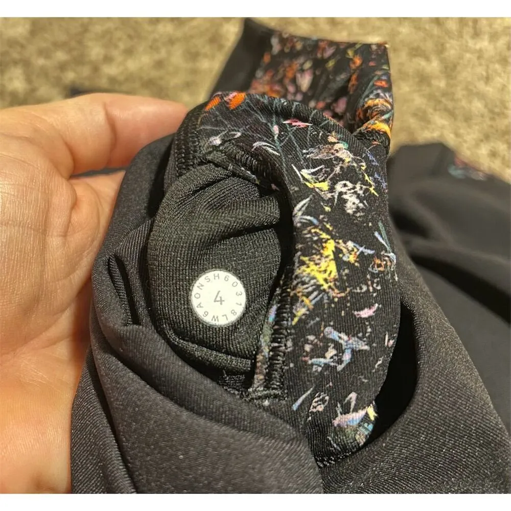 Lululemon Wake & Train Tight Black Multicolor size 4 - Image 6