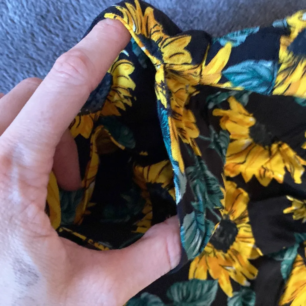 Sunflower print Ankle-length Pull-on Pants - Image 5