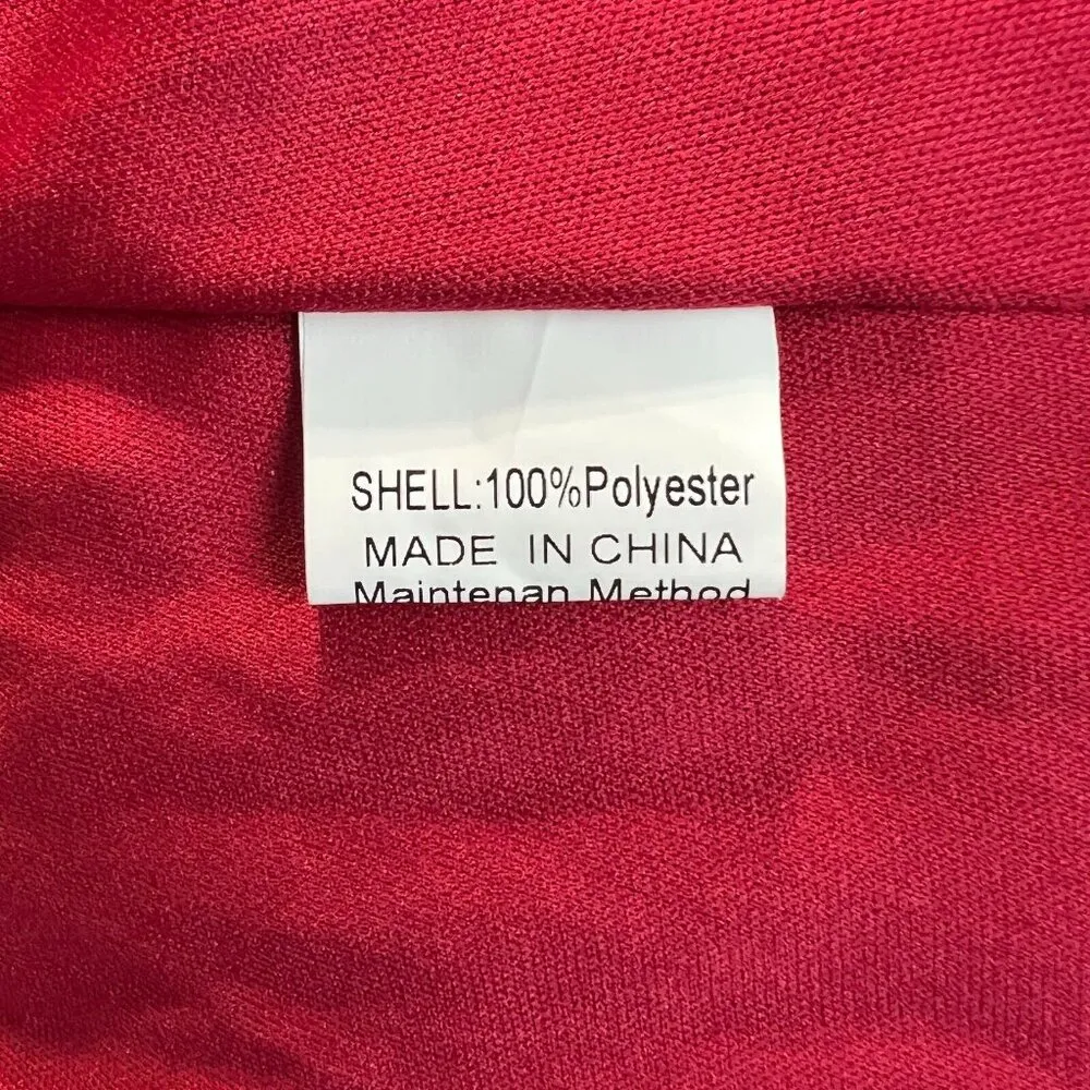 Anrabees Midi Dress XL Maroon Pleated Long Puff Sleeve Ruffle A - Image 14