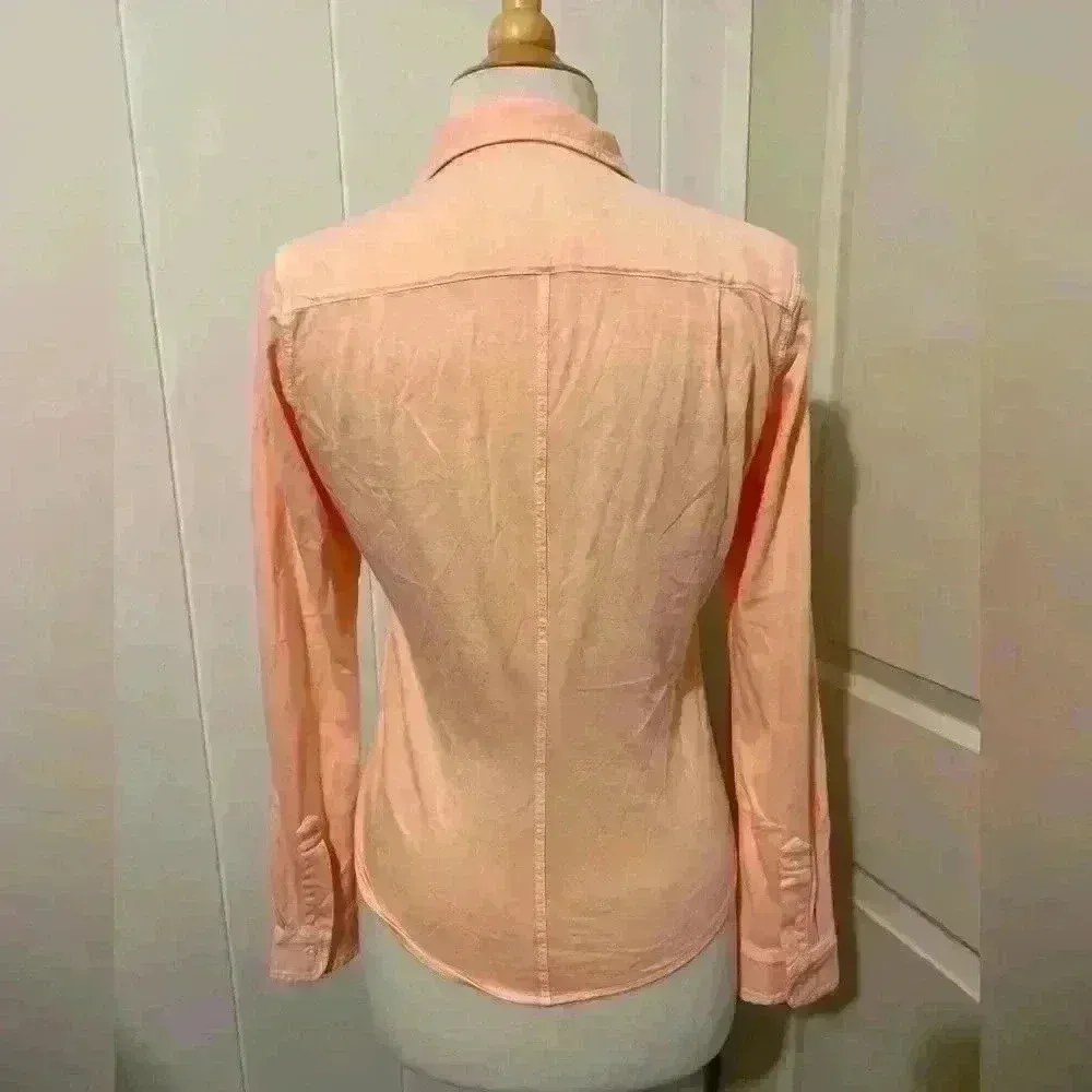 FRANK & EILEEN $248 Barry Tee Lab Orange Fluorescent Comfy Coastal Grandma - Image 3