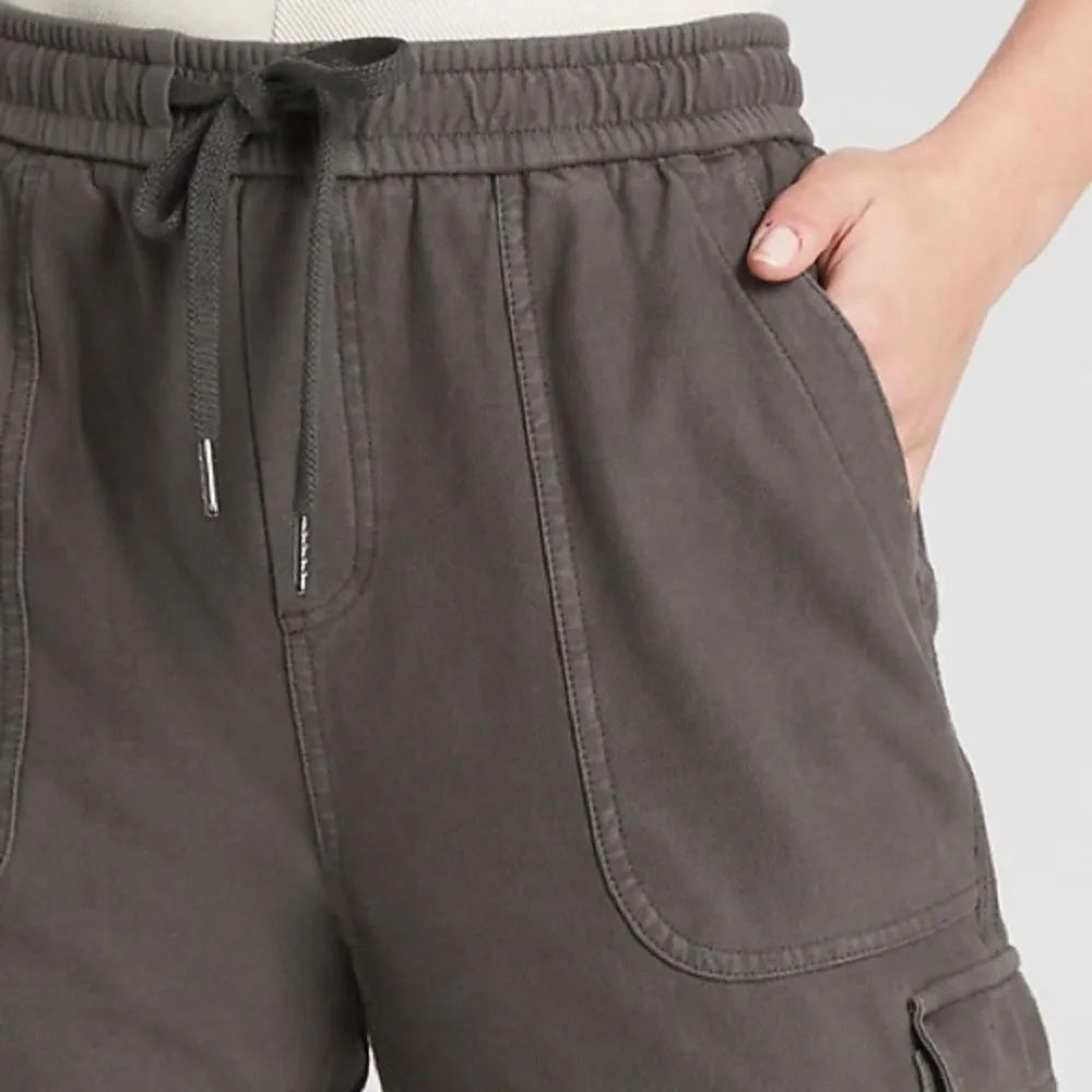 Athleta Farallon Cargo Crop Athleisure Knit Pants Cypess Green Women's Size 10 - Image 8