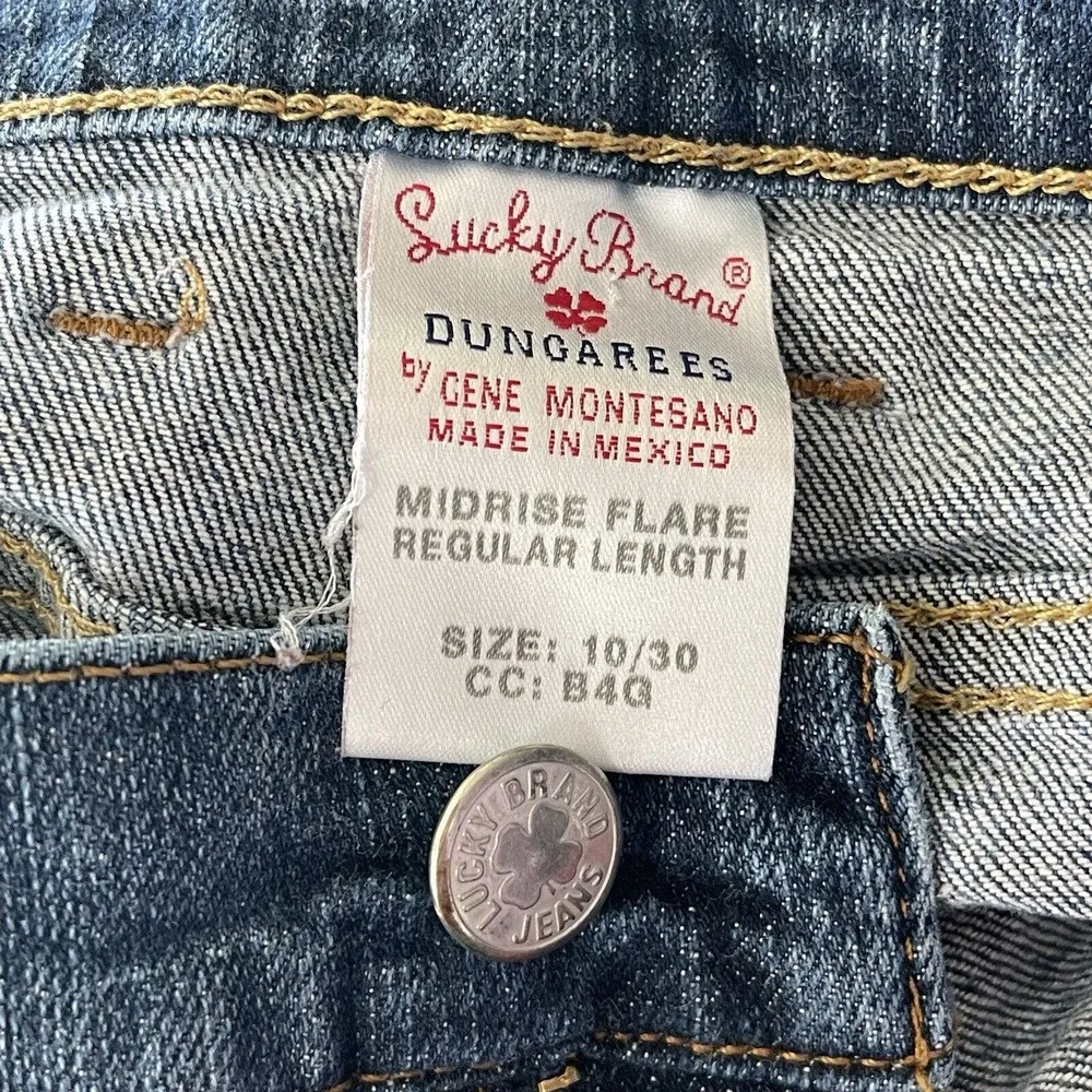 Lucky SZ 10/30 Flare Jeans Mid-Rise Zip-Fly Stretch Medium Wash Blue Womens - Image 8