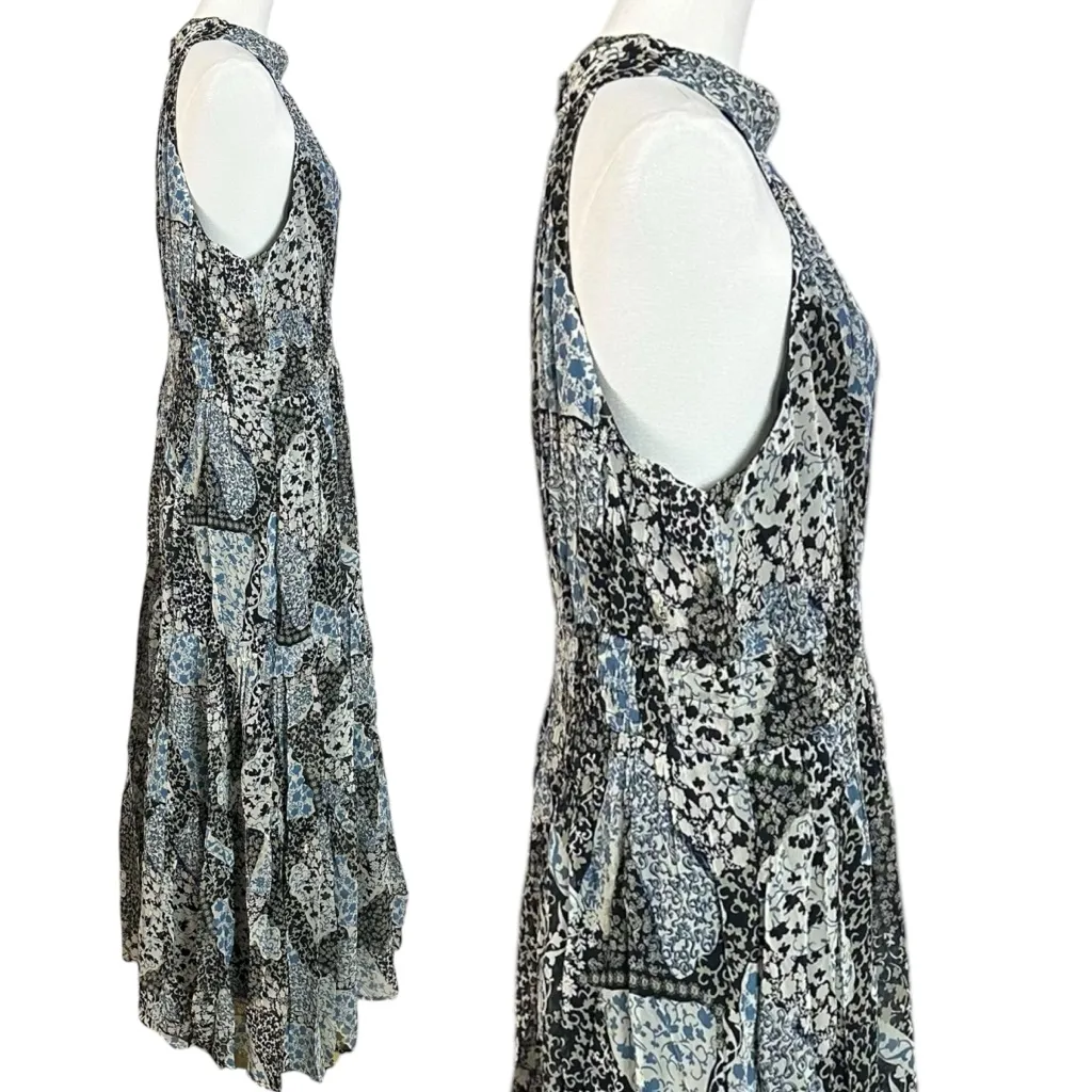 Anthropologie The Somerset Chiffon Maxi Dress in Black Floral Size XL NWT - Image 8