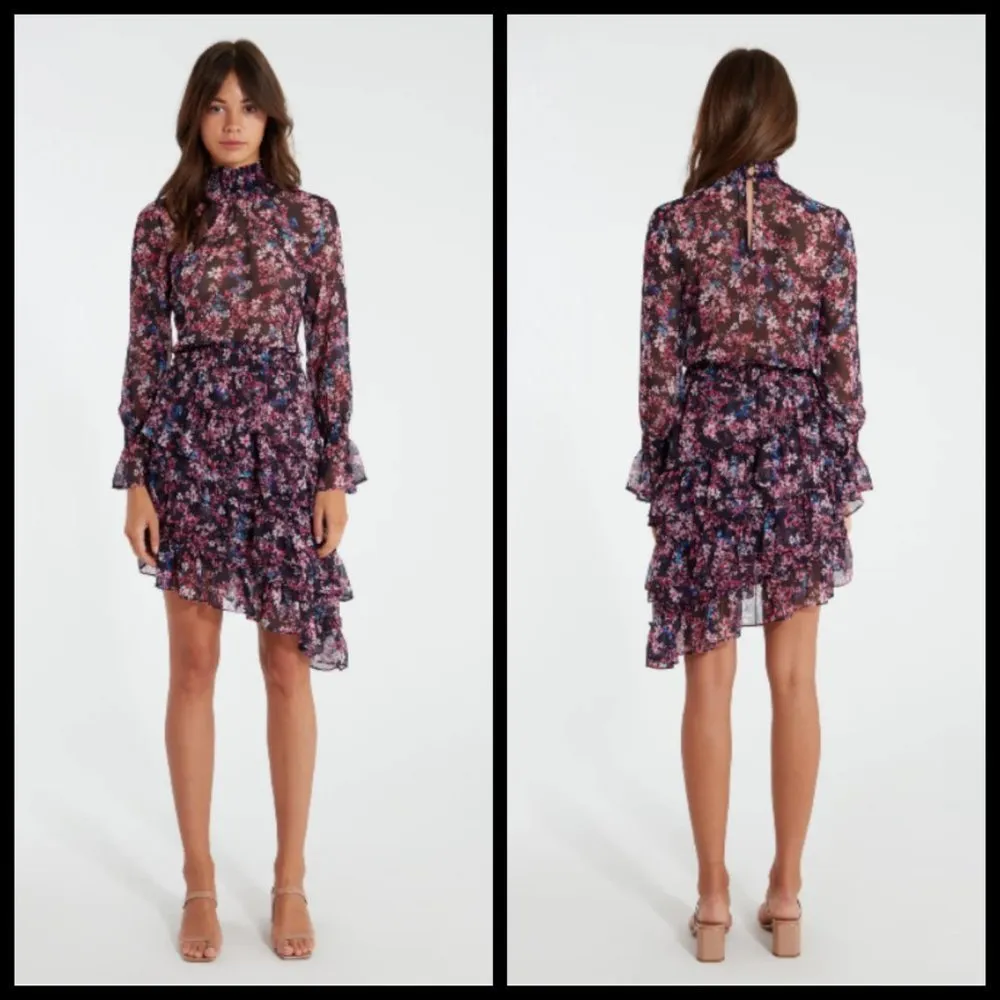 💕MISA LOS ANGELES x REVOLVE💕 Savanna Asymmetrical Long Sleeve Mini Dress S NWT - Image 4