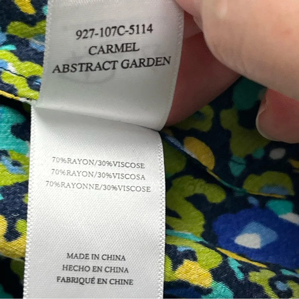 Rails Carmel Midi Dress Abstract‎ Garden Side Cutout Long Sleeve Size Small NEW - Image 6