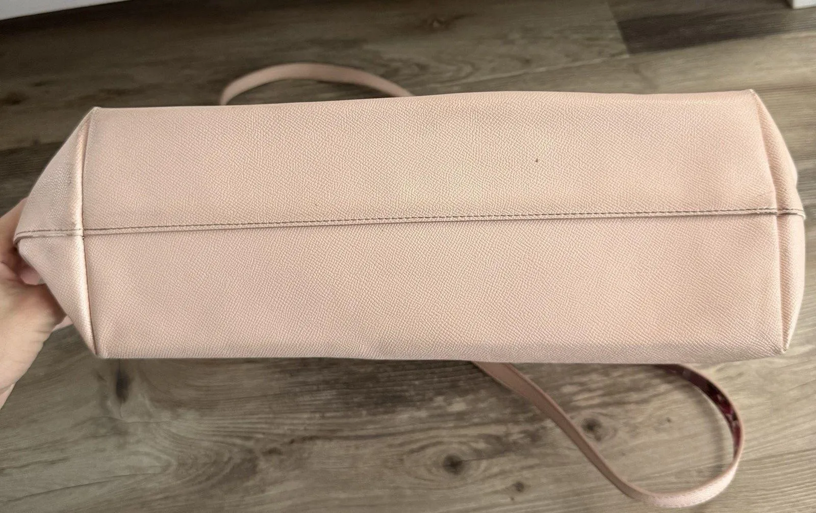 Betsey Johnson Blush Pink Tote Bag Large Purse Floral Interior Gold Logo - Image 10