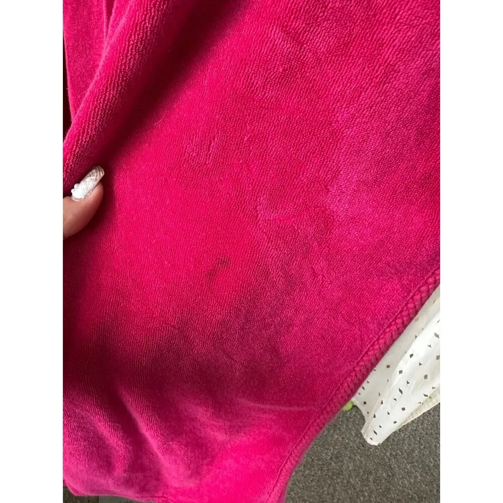 Juicy Couture Vintage Y2K Pretty In Pink Magenta Terry Cloth Crop Tracksuit M/L - Image 9