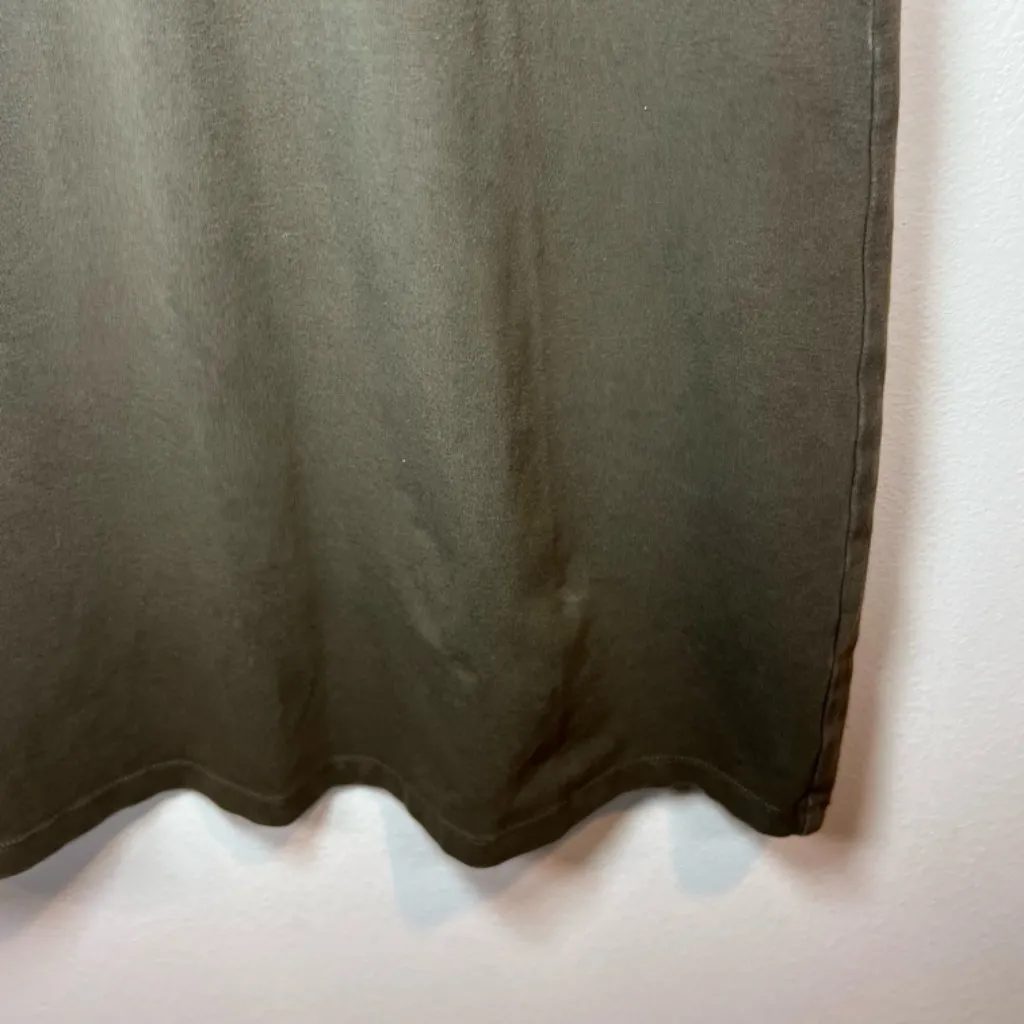 Athleta Señorita Organic Cotton Mini Dress Olive Green Sleeveless VNeck Sz Small - Image 6