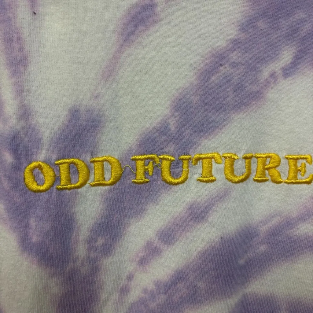 Oddfuture embroidered long sleeve tie dye rap Tshirt size large - Image 2