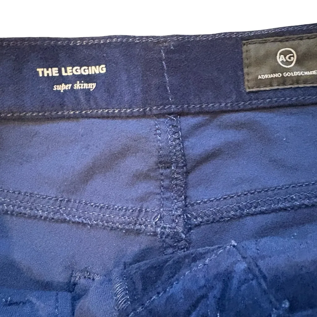 NWT, AG Adriano Goldschmied 'The Legging' Super Skinny Velvet Pants, Sz 26R - Image 13
