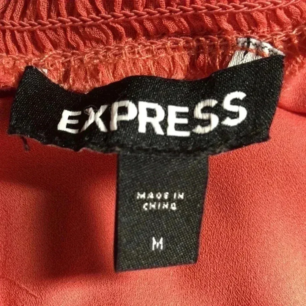 EXPRESS  Chiffon Flutter Sleeve Smocked Waistline - Image 8