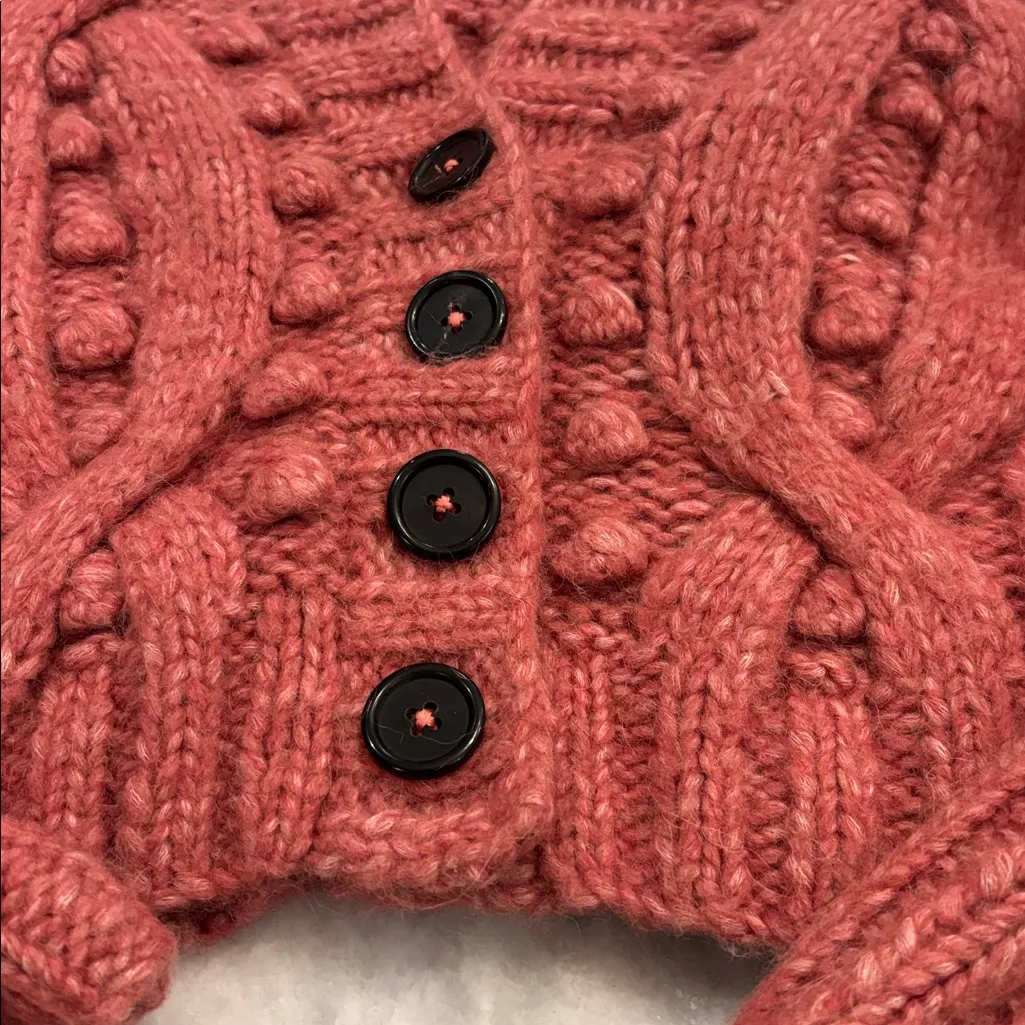 Sea New York Caden Chunky Cardigan Pink - Image 3