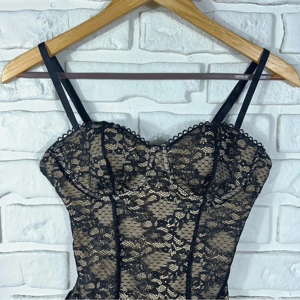 NEW Lulu's Spice it Up Black Lace Bustier Bodysuit Size XS - Image 13