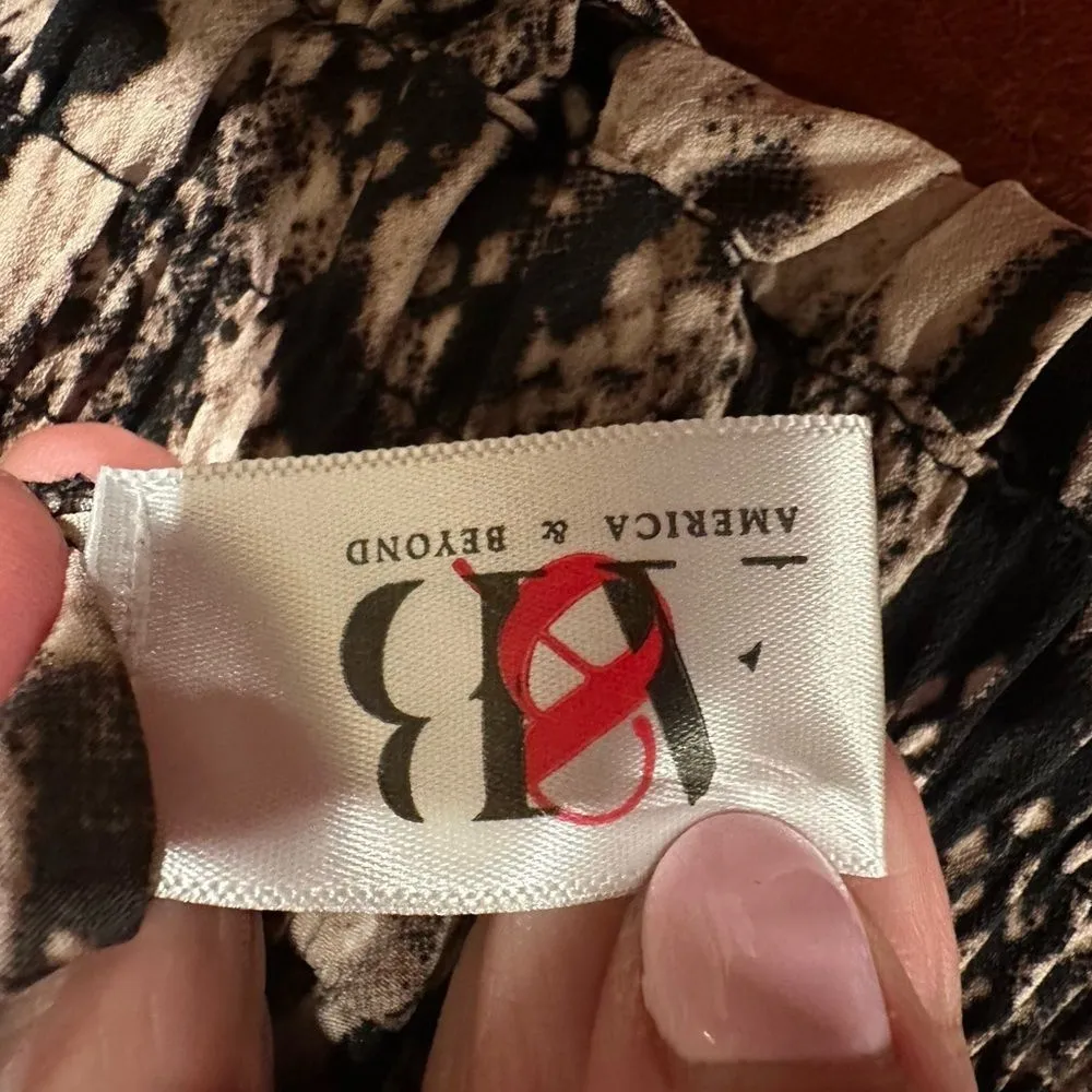 NWOT American & Beyond animal print alter lightweight summer maxi dress Black Size L - Image 10