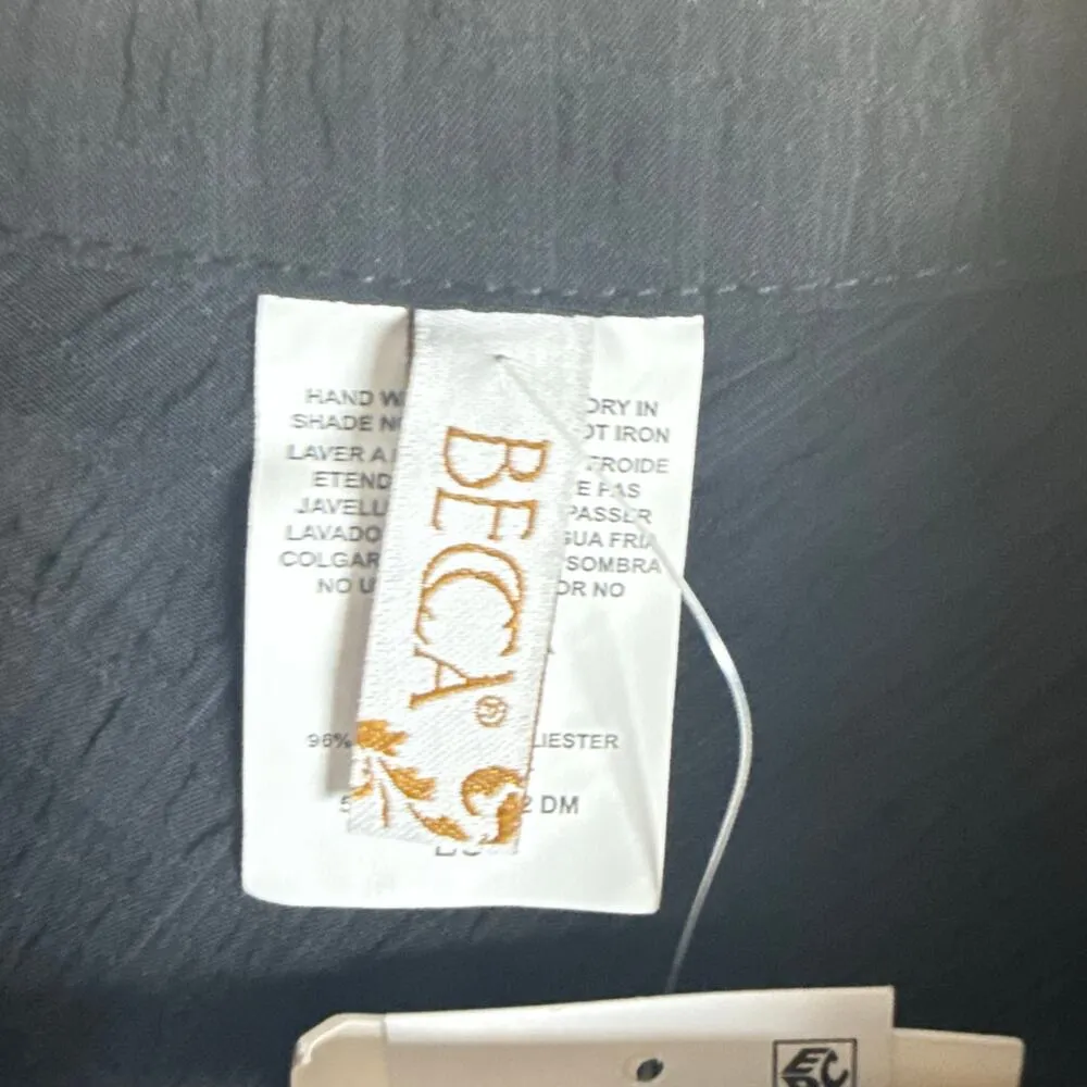 Becca Rebecca Virtue Cabana Sheer Black Belted Romper Beach Coverup Size Large - Image 9