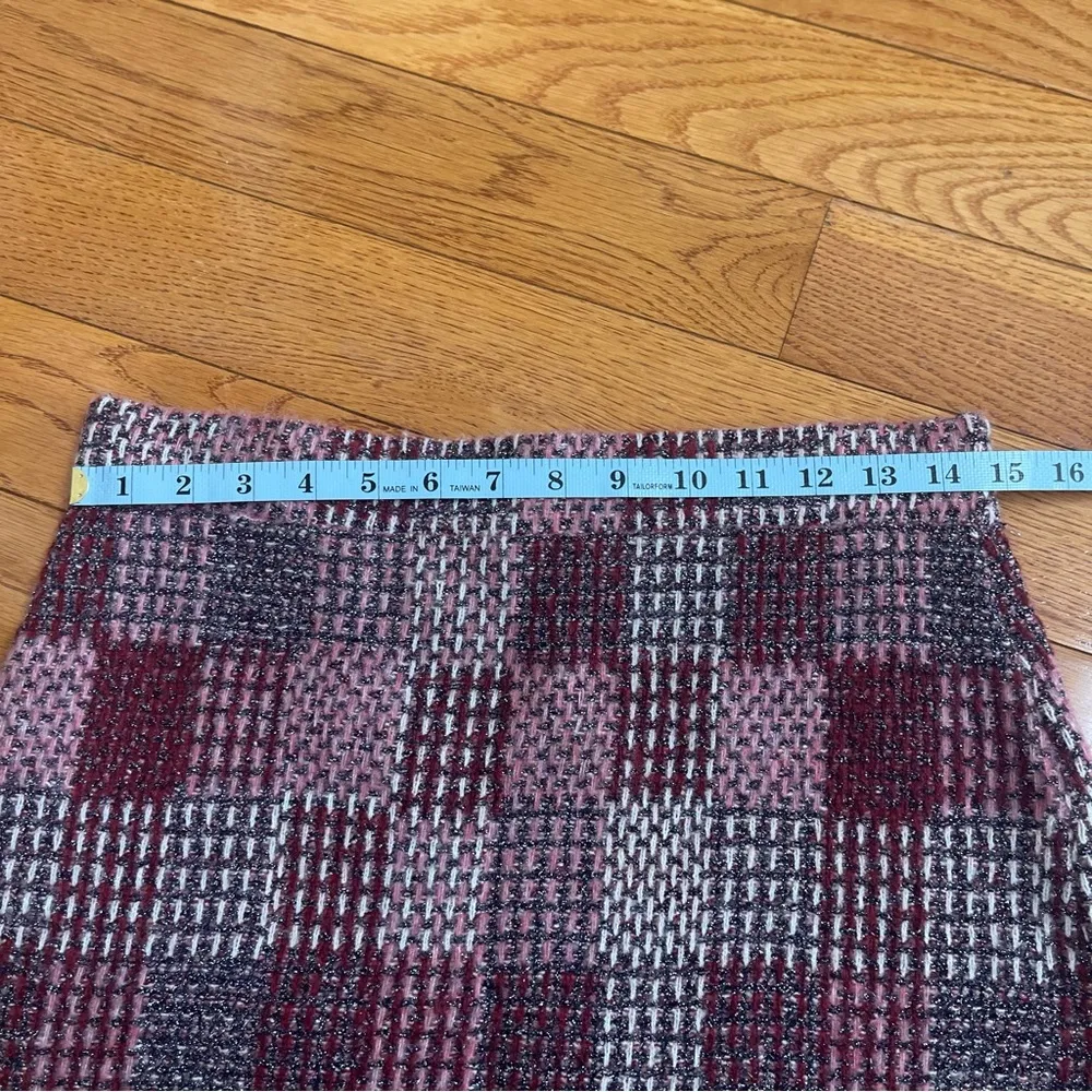 Zara Women's PLAID CHECK TWEED KNIT OVERSHIRT JACKET & SKIRT SET Sz L NWT RARE - Image 8