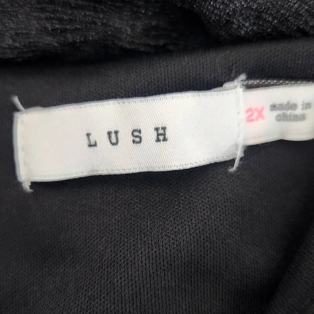 Lush Black Dolman Sleeve Midi Dress Size 2X Plus Size Black Party Dress - Image 7